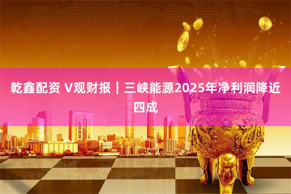 乾鑫配资 V观财报｜三峡能源2025年净利润降近四成